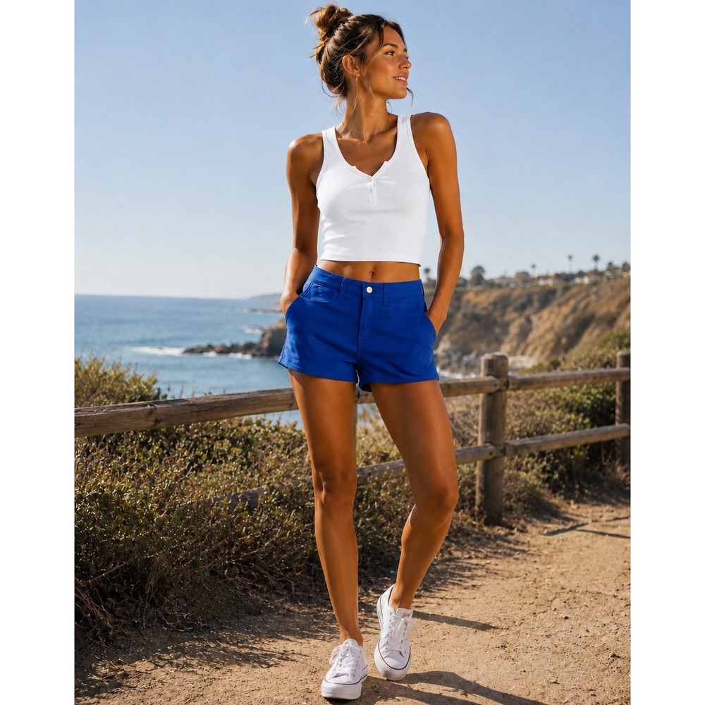 Old Navy Wow High-Rise Shorts Womens 6 Royal Blue 3 Inch Inseam New With Tags
